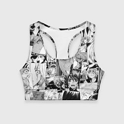 Женский спортивный топ D Gray man pattern