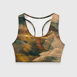 Топик спортивный женский Туманные сюрреалистичные краски, цвет: 3D-принт