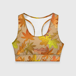 Топик спортивный женский Осенняя атмосфера, цвет: 3D-принт