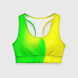 Топик спортивный женский Салатовый, цвет: 3D-принт