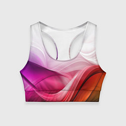 Топик спортивный женский Кремовый дизайн, цвет: 3D-принт