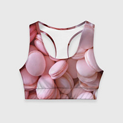 Топик спортивный женский Красные и розовые кексы, цвет: 3D-принт
