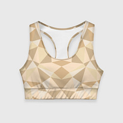 Топик спортивный женский Плитка геометрическая мозаика, цвет: 3D-принт