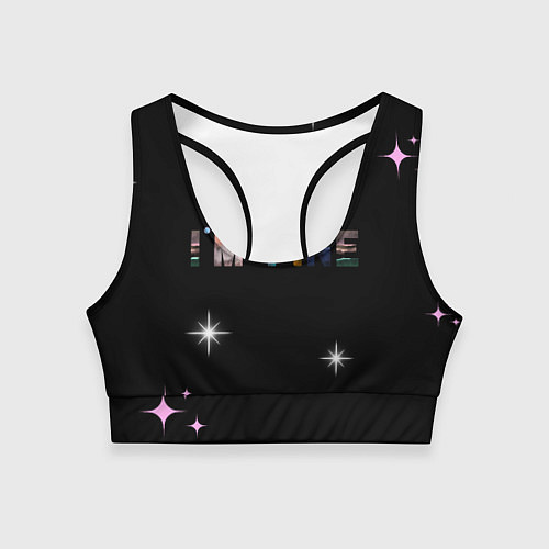 Женский спортивный топ Надпись / 3D-принт – фото 1