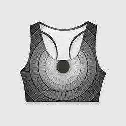 Топик спортивный женский Абстрактная спираль, цвет: 3D-принт