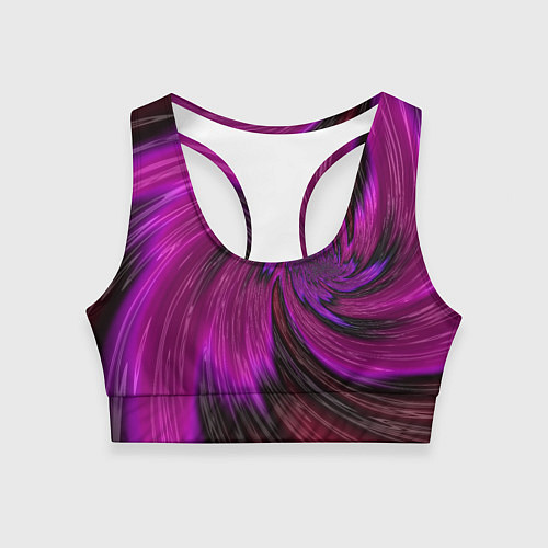 Женский спортивный топ Фиолетовый вихрь / 3D-принт – фото 1