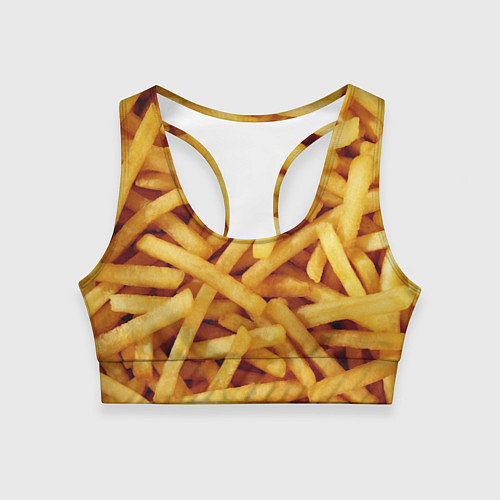 Женский спортивный топ Картошка фри / 3D-принт – фото 1