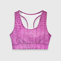 Топик спортивный женский Кожа - текстура - pink, цвет: 3D-принт