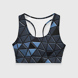 Топик спортивный женский Серые треугольники, цвет: 3D-принт