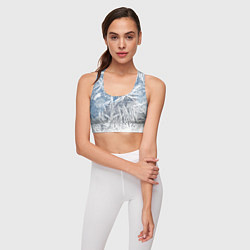 Топик спортивный женский Абстрактный ледяной паттерн, цвет: 3D-принт — фото 2