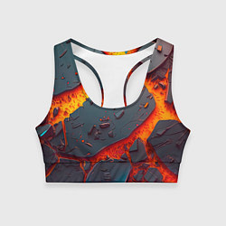 Женский спортивный топ Мультяшная лава