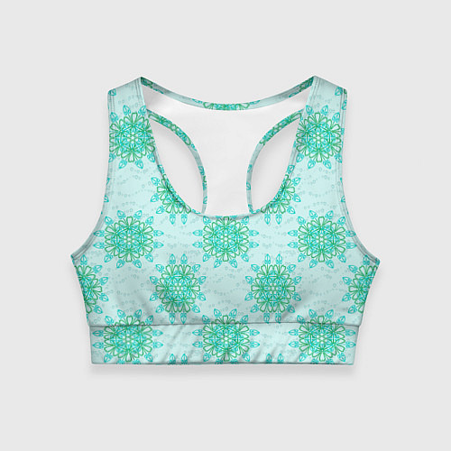 Женский спортивный топ Цветок и завитушка / 3D-принт – фото 1