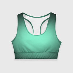 Топик спортивный женский Аквамариновый градиент, цвет: 3D-принт