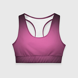 Топик спортивный женский Розовый фон с черной виньеткой, цвет: 3D-принт