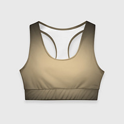 Топик спортивный женский Бежевый градиент, цвет: 3D-принт