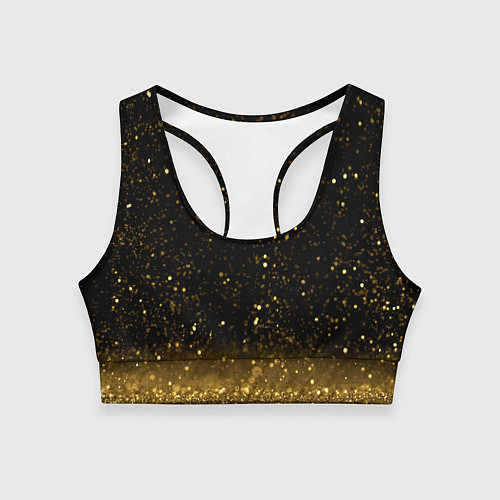 Женский спортивный топ Золотой дождь / 3D-принт – фото 1
