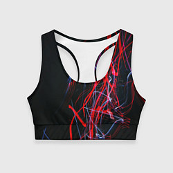 Топик спортивный женский Дым искры цветные, цвет: 3D-принт