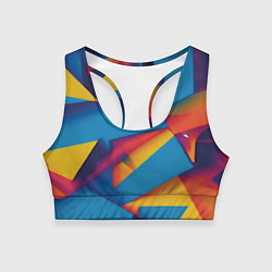 Топик спортивный женский Абстракция от Нейросети, цвет: 3D-принт
