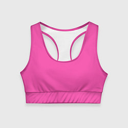 Топик спортивный женский Кислотный розовый, цвет: 3D-принт