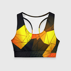 Топик спортивный женский Абстрактная геометрия фигур, цвет: 3D-принт