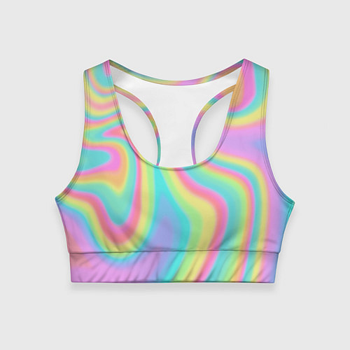 Женский спортивный топ Голографическая текстура / 3D-принт – фото 1