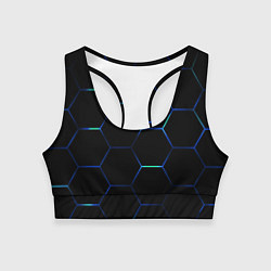 Топик спортивный женский Тёмный киберпанк, цвет: 3D-принт