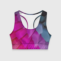 Топик спортивный женский Скоростные соты, цвет: 3D-принт