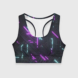 Женский спортивный топ Неоновые полосы