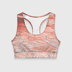 Топик спортивный женский Розовая кислота, цвет: 3D-принт