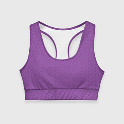 Топик спортивный женский Сиреневого цвета с узорами, цвет: 3D-принт