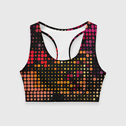 Топик спортивный женский Яркие точки, цвет: 3D-принт