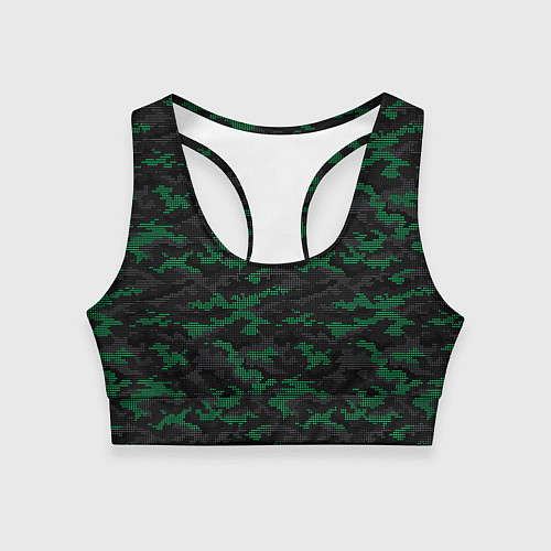 Женский спортивный топ Точечный камуфляжный узор Spot camouflage pattern / 3D-принт – фото 1