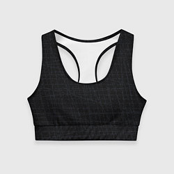 Топик спортивный женский Текстура чёрно-серый, цвет: 3D-принт