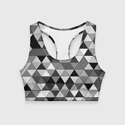 Топик спортивный женский Геометрические фигуры треугольник, цвет: 3D-принт