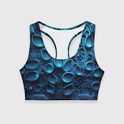 Топик спортивный женский Космические плиты, цвет: 3D-принт