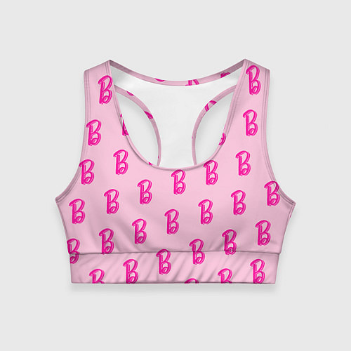 Женский спортивный топ Барби паттерн буква B / 3D-принт – фото 1