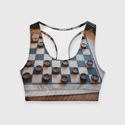 Женский спортивный топ Шашки