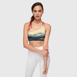 Топик спортивный женский Ретро пейзаж моря, цвет: 3D-принт — фото 2
