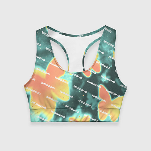 Женский спортивный топ Big Bang Бабочки / 3D-принт – фото 1