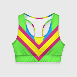Топик спортивный женский В стиле 90х, цвет: 3D-принт