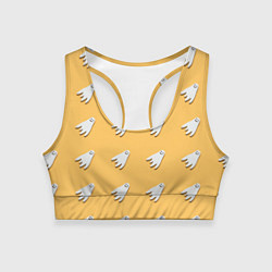 Женский спортивный топ Летящие привидения - хэллоуин