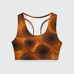 Топик спортивный женский Шоколадные овалы, цвет: 3D-принт