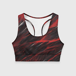 Топик спортивный женский Красный шторм, цвет: 3D-принт