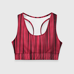 Топик спортивный женский Абстрактные полосы розовые, цвет: 3D-принт