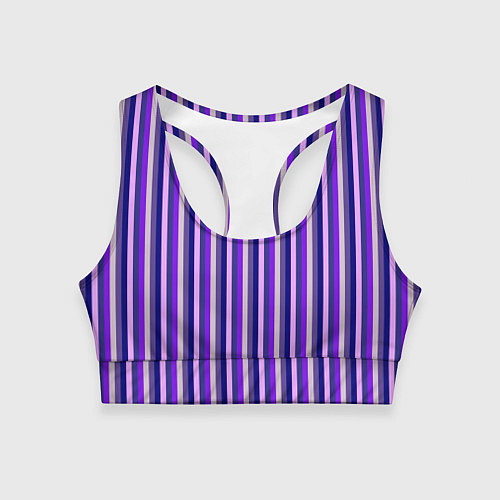 Женский спортивный топ Сочетание фиолетовый / 3D-принт – фото 1