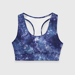 Топик спортивный женский Абстракция - sea blue, цвет: 3D-принт