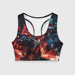 Женский спортивный топ Прозрачные абстрактные камни