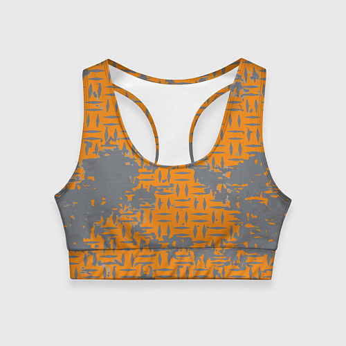 Женский спортивный топ Старый металл / 3D-принт – фото 1