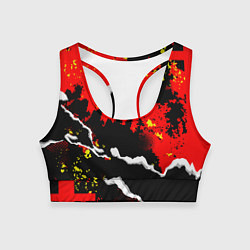 Топик спортивный женский Abstractionism pattern, цвет: 3D-принт