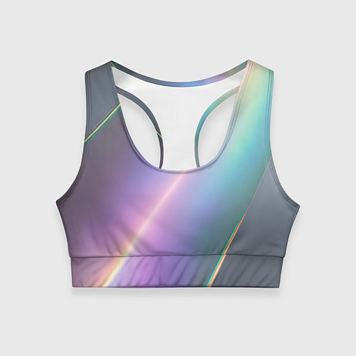 Женский спортивный топ Металлическая голография / 3D-принт – фото 1
